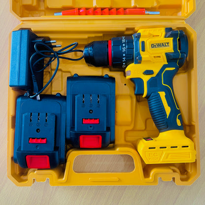 48V Variable 18-Speed Adjustment Impact Cordless Electric Drill Screw Screwdriver Machine Tool Hammer Drill Lithium Battery