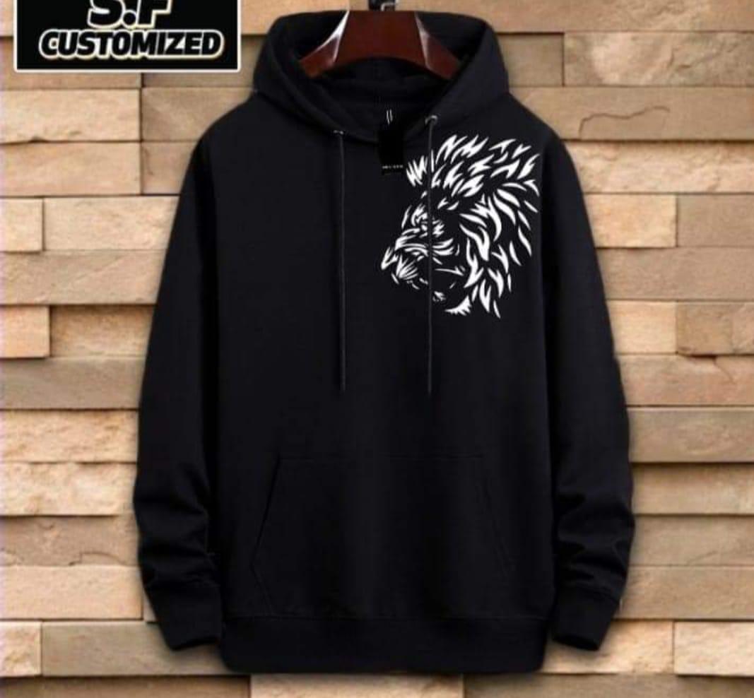 Men's Fleece Printed Hoodie